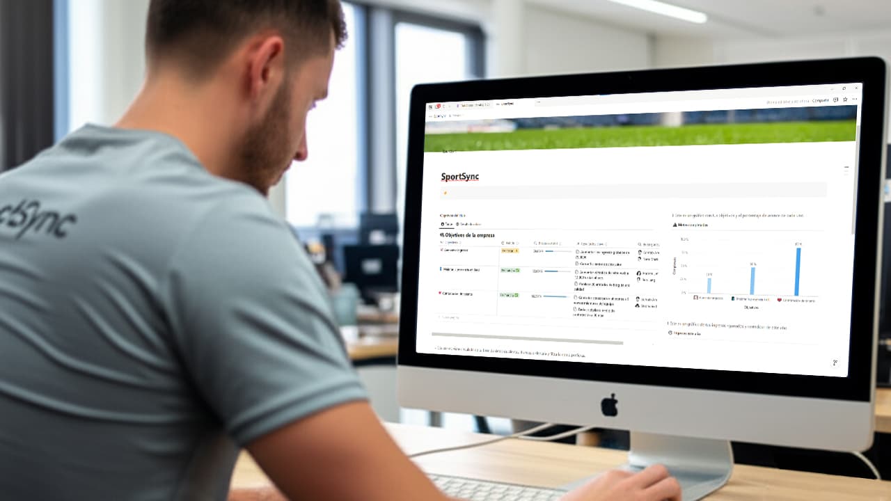 Person working with the system in Notion